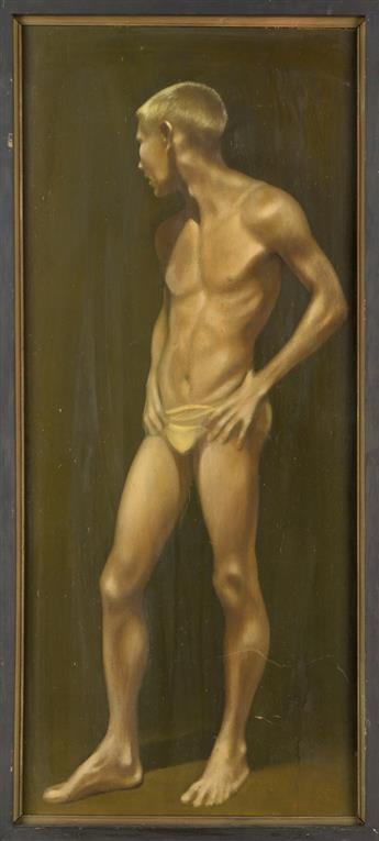 ROBERT BLISS Standing Boy in Yellow Trunks.